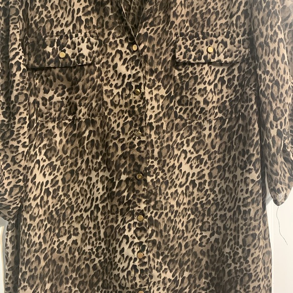 Sheer Leopard Blouse - Picture 4 of 11
